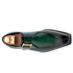 Harris Firenze 1913 Single Buckle Leather Shoes Green