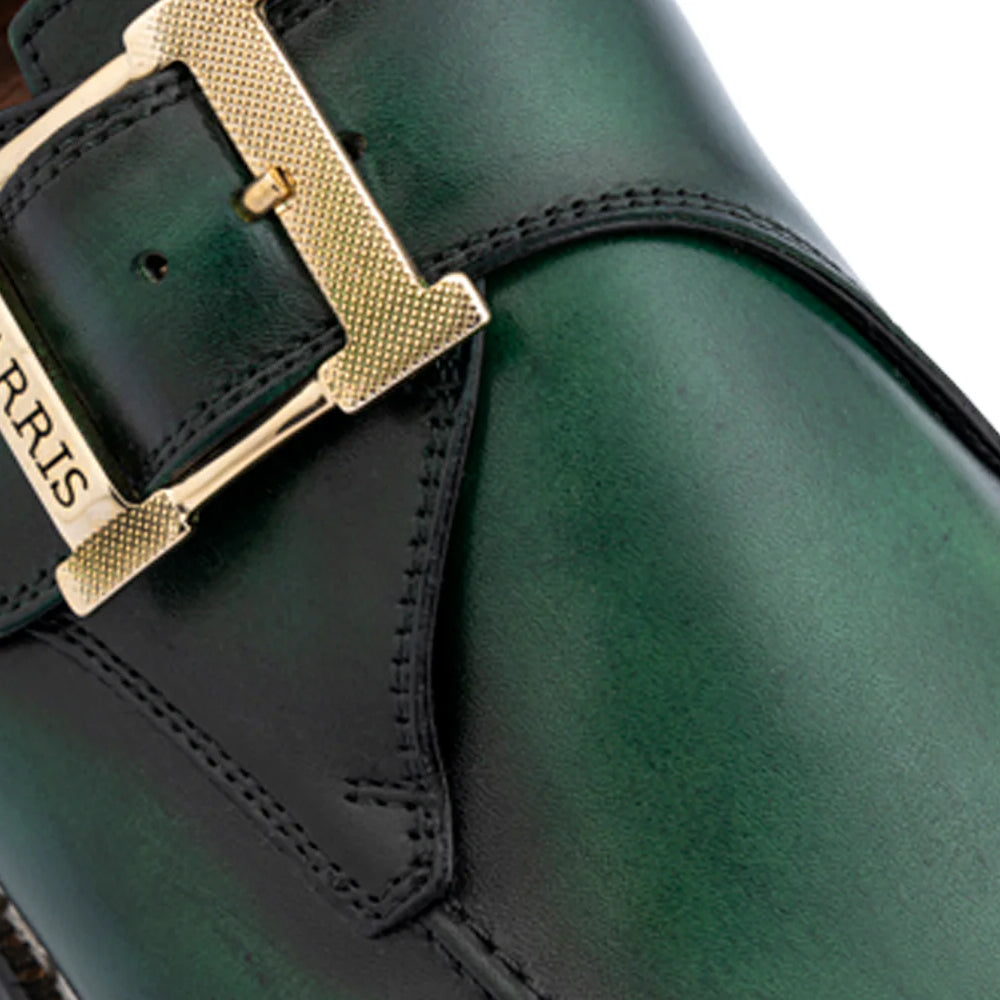 Harris Firenze 1913 Single Buckle Leather Shoes Green