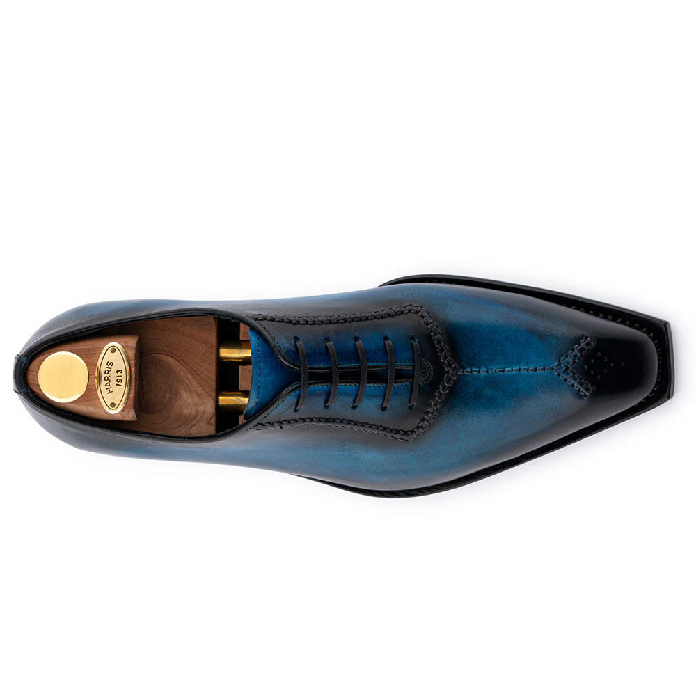 Harris Firenze 1913 Hand-Painted Leather Brogue Oxford Blue