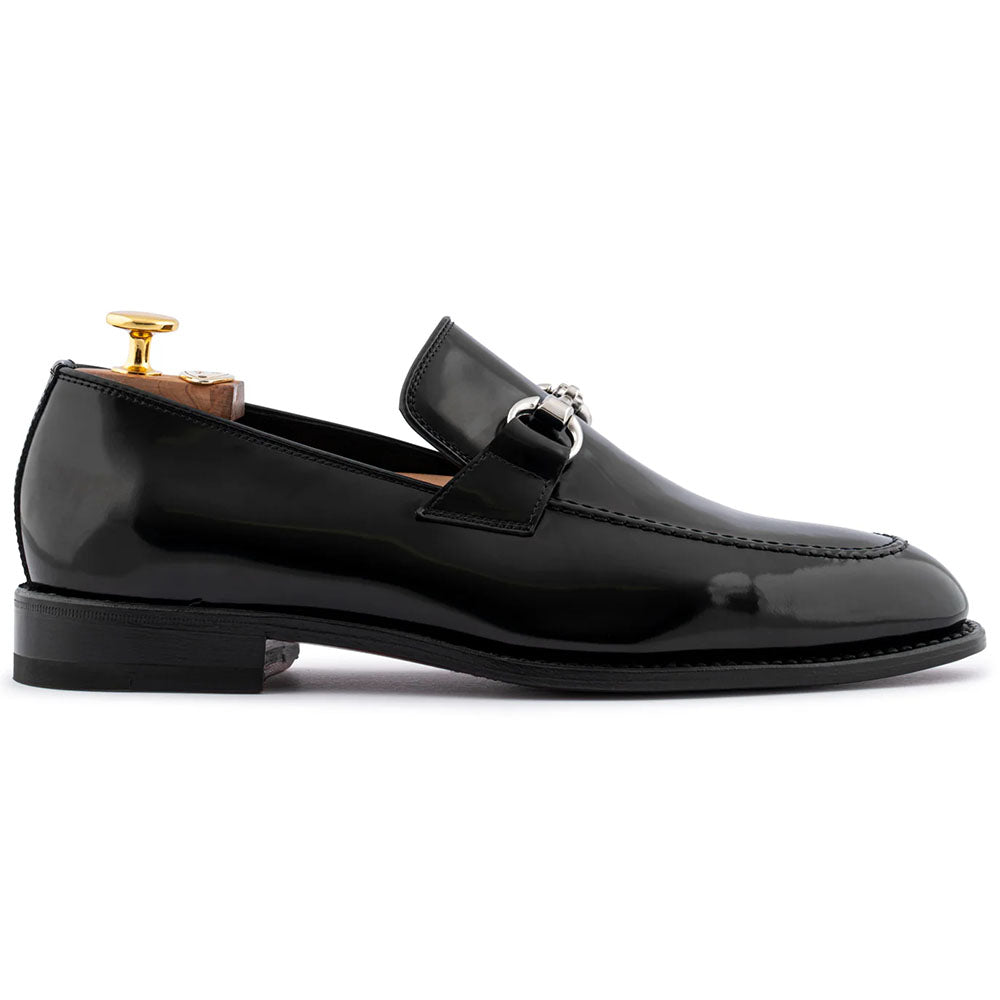 Harris Firenze 1913 Brushed Leather Moccasin Black