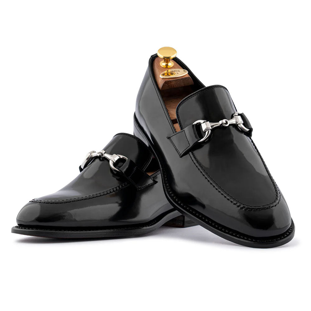 Harris Firenze 1913 Brushed Leather Moccasin Black