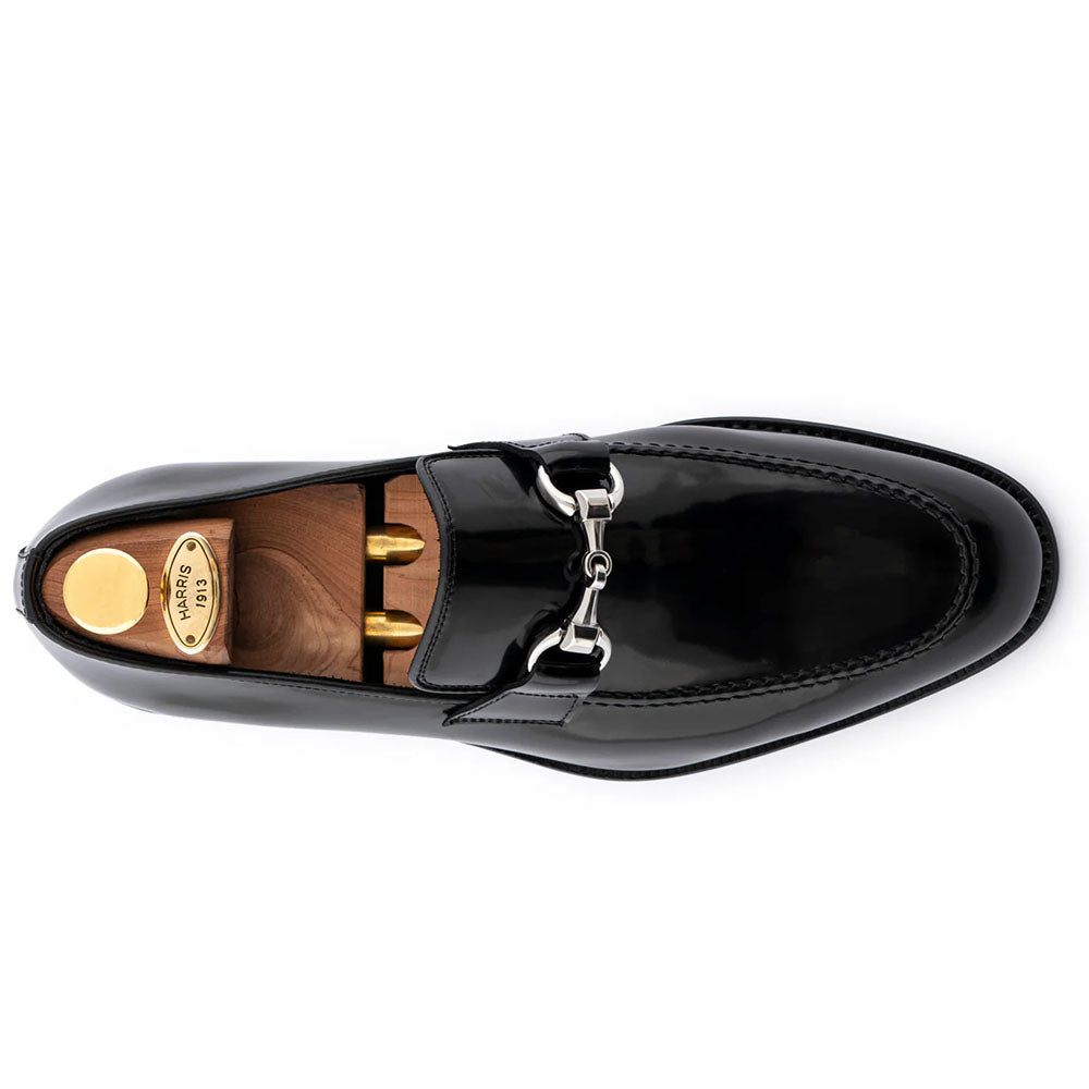 Harris Firenze 1913 Brushed Leather Moccasin Black