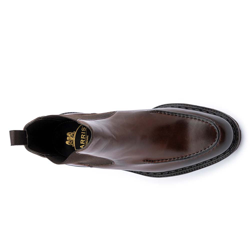 Harris Firenze 1913 Polish Beatles Leather Ankle Boots Brown