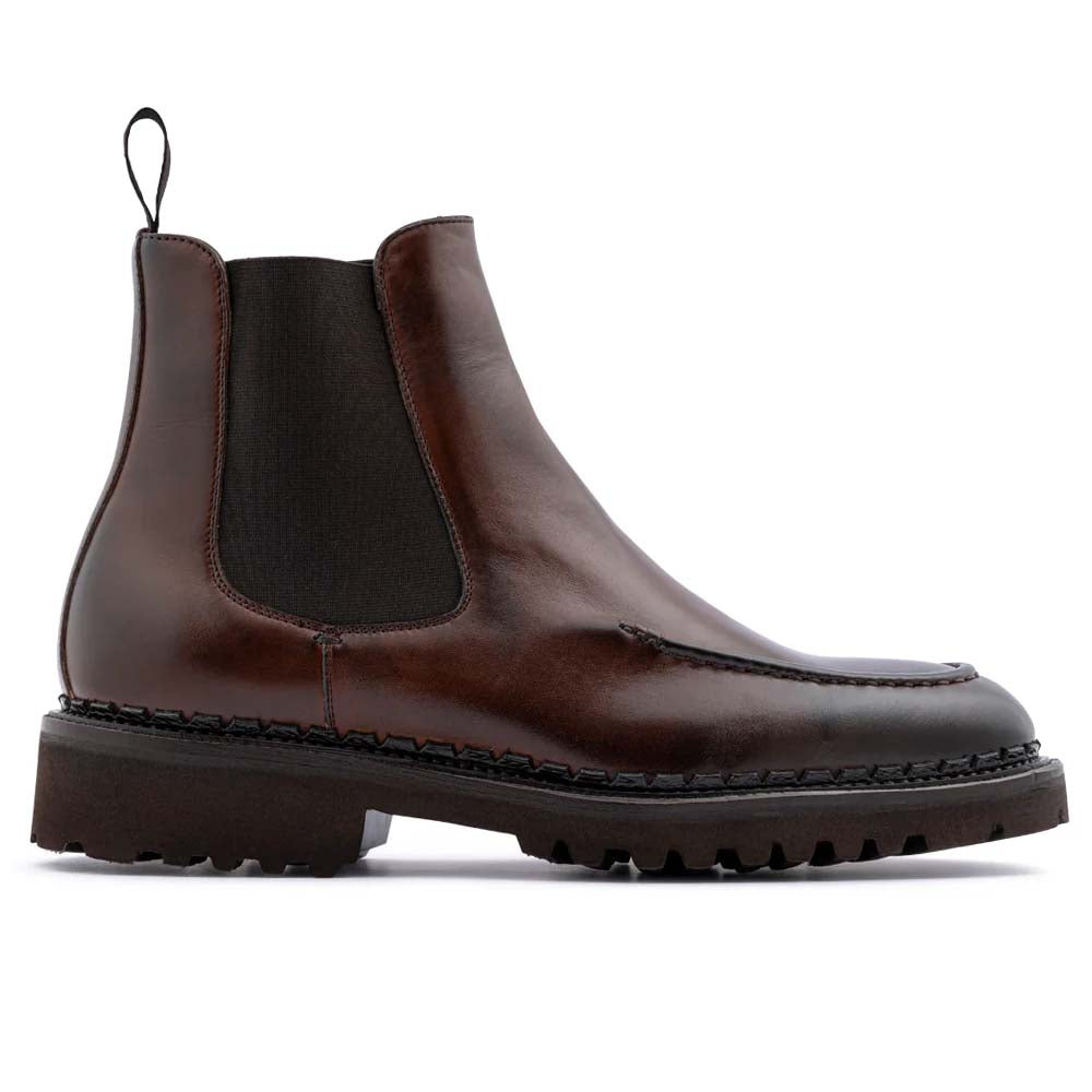 Harris Firenze 1913 Polish Beatles Leather Ankle Boots Brown