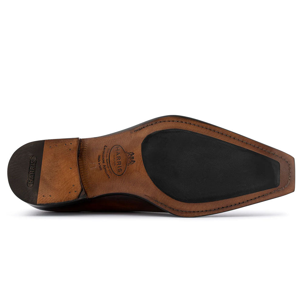 Harris Firenze 1913 Hand-Painted Leather Brogue Oxford Brown