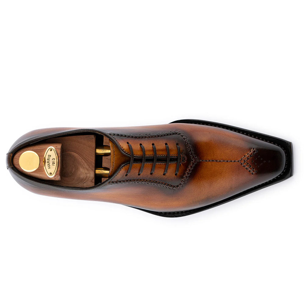 Harris Firenze 1913 Hand-Painted Leather Brogue Oxford Brown