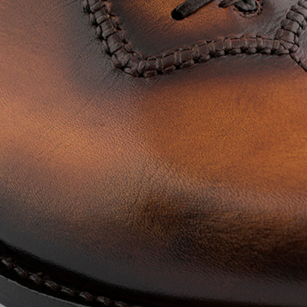 Harris Firenze 1913 Hand-Painted Leather Brogue Oxford Brown
