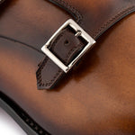 Harris Firenze 1913 Hand-Painted Double Buckle Monk Strap Brown
