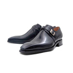 Ugo Vasare Brooks Monk Strap Shoes Black