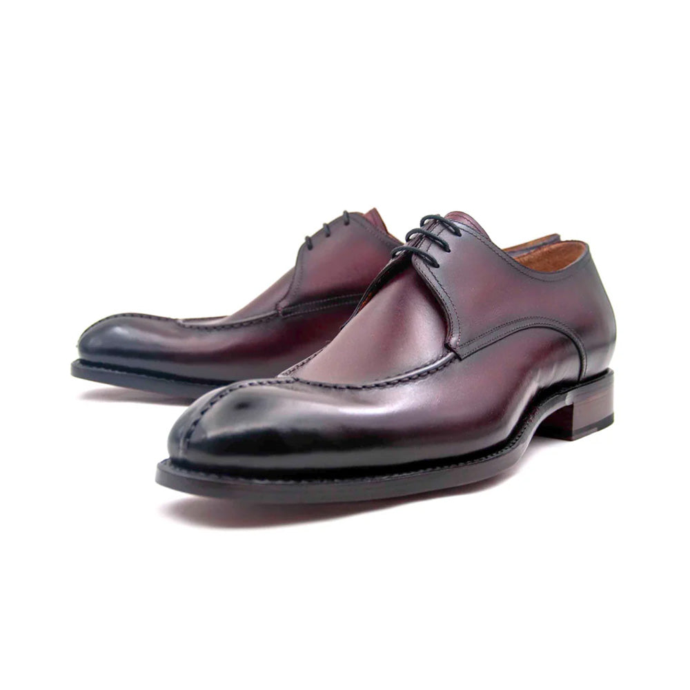 Ugo Vasare Jayden Derby Apron Split Toe Shoes Burgundy