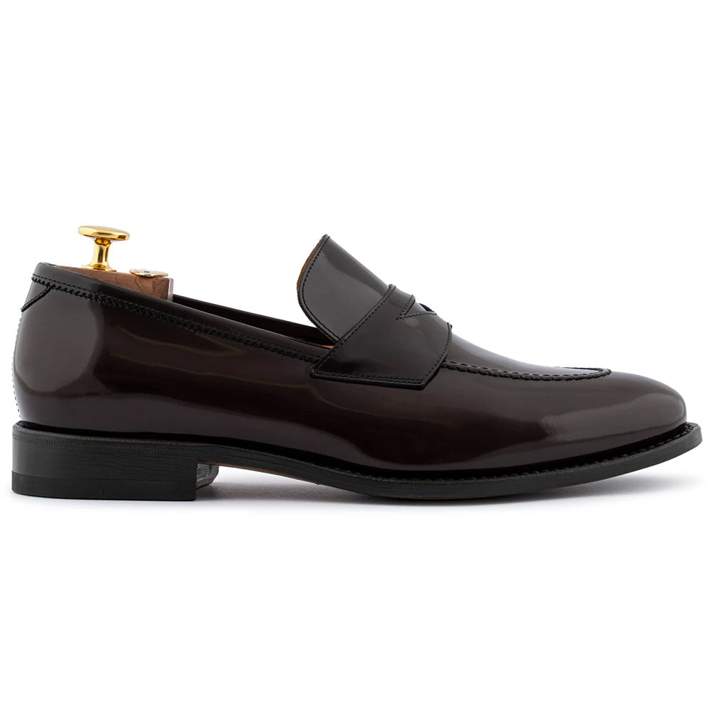 Harris Firenze 1913 Brushed Leather Penny Loafers Bordeaux