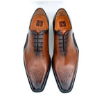 Ugo Vasare Cooper Oxford Wingtip Shoes Tobacco