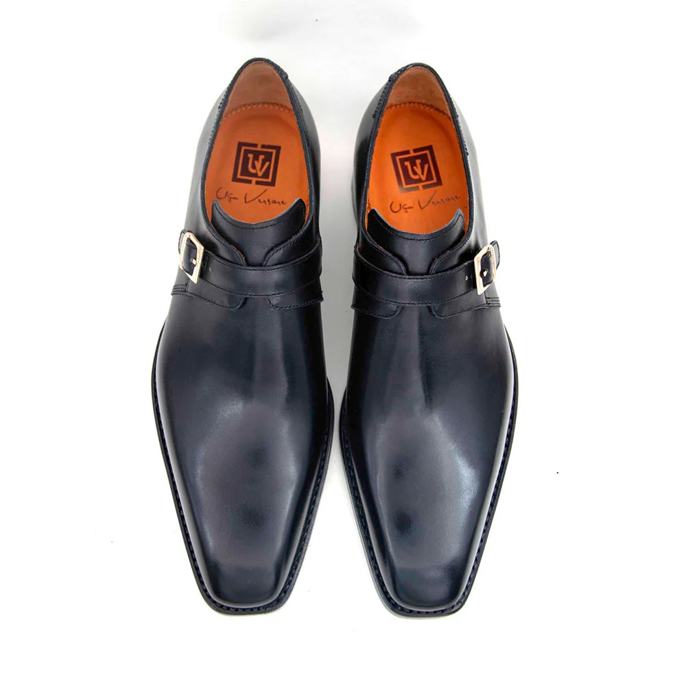 Ugo Vasare Brooks Monk Strap Shoes Black