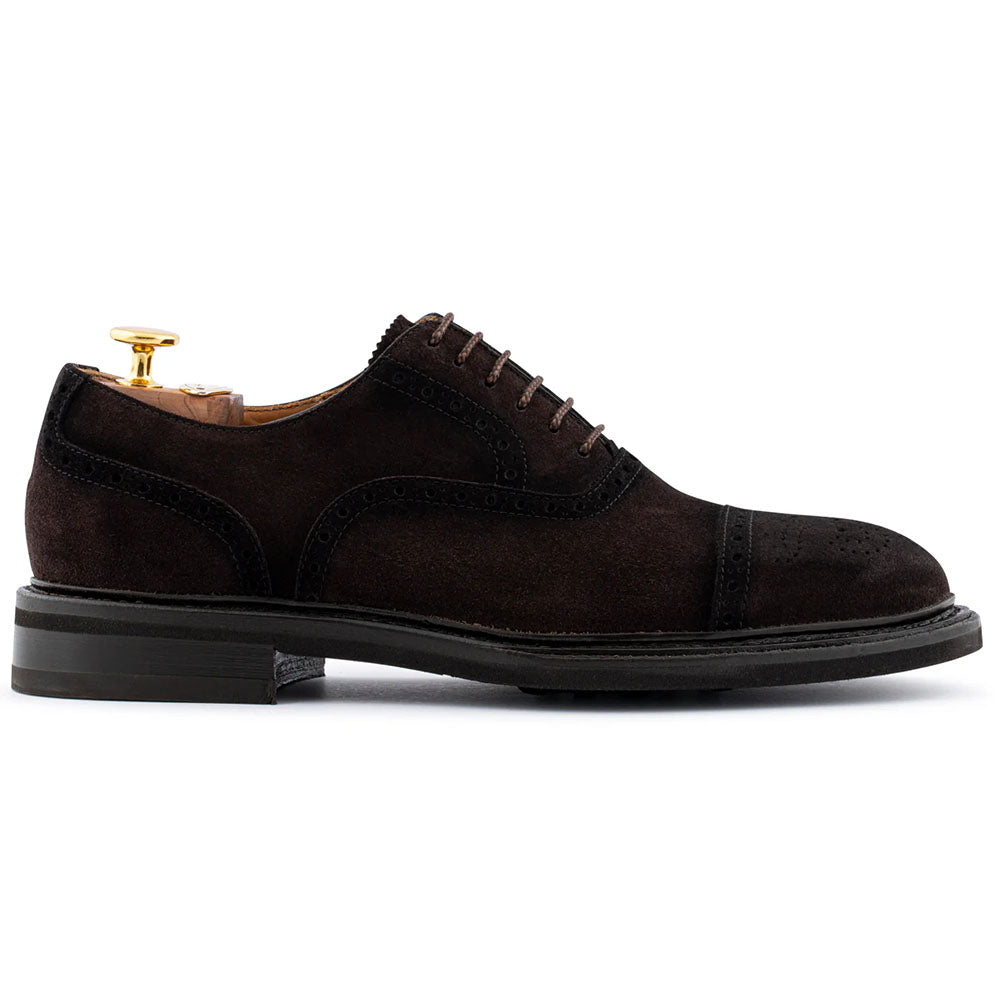 Harris Firenze 1913 French Suede Cap Toe Oxford Brown