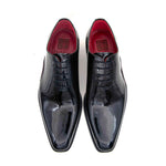 Ugo Vasare Cooper Patent Oxford Wingtip Shoes Black