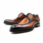 Ugo Vasare Jayden Derby Apron Split Toe Shoes Caramel
