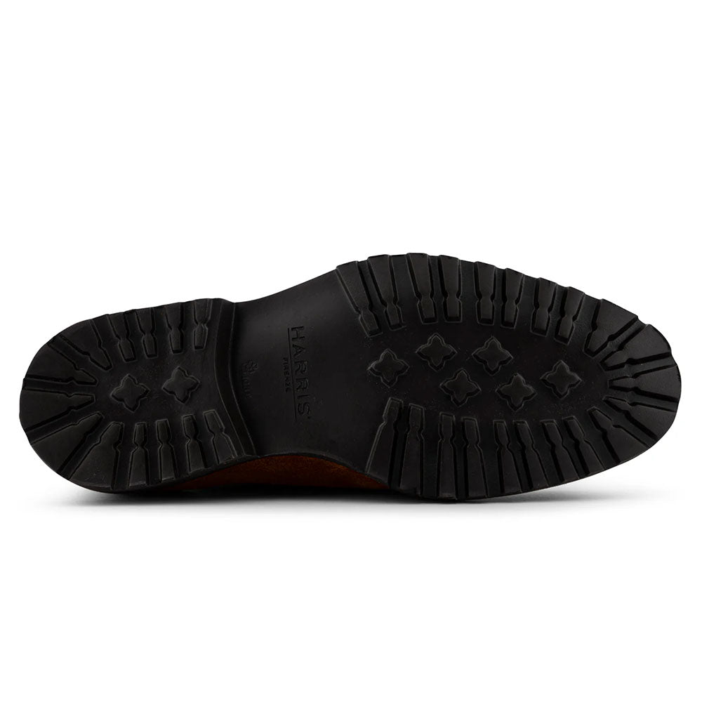 Harris Firenze 1913 Hand-Stitched Suede Lace Up Cognac