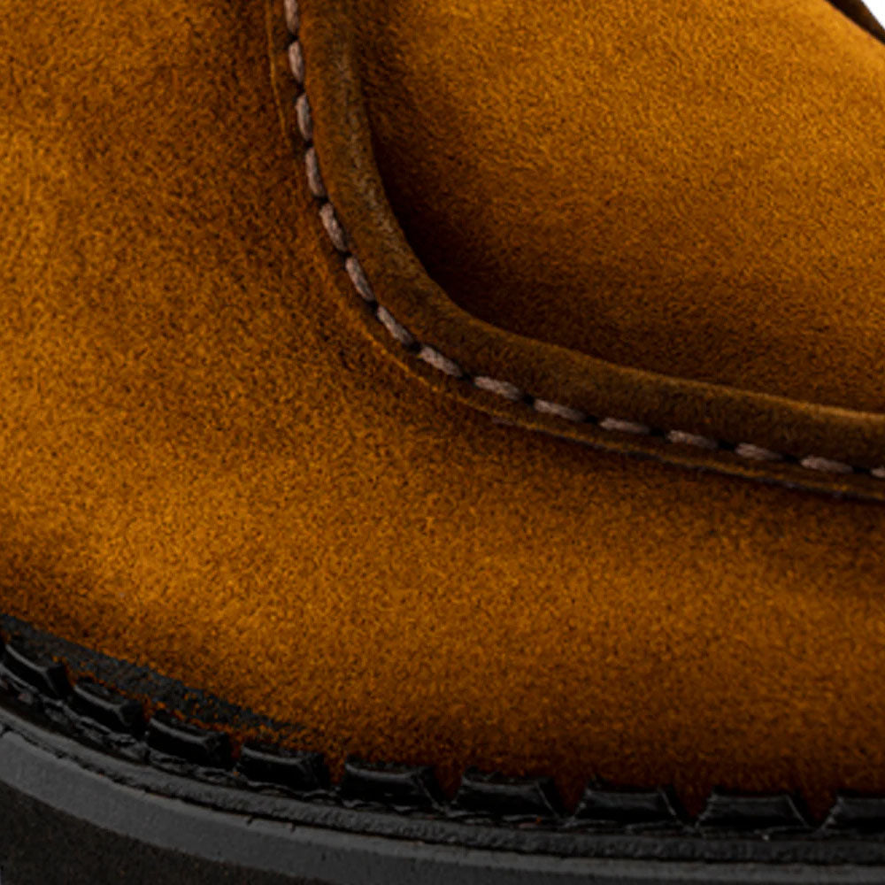 Harris Firenze 1913 Hand-Stitched Suede Lace Up Cognac