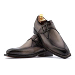 Harris Firenze 1913 Single Buckle Leather Shoes Grey