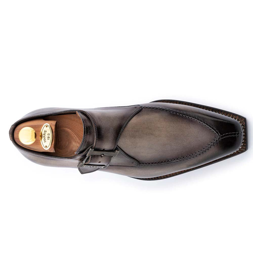 Harris Firenze 1913 Single Buckle Leather Shoes Grey