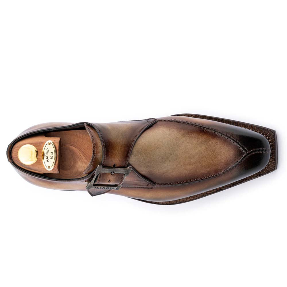 Harris Firenze 1913 Single Buckle Leather Shoes Chiaro