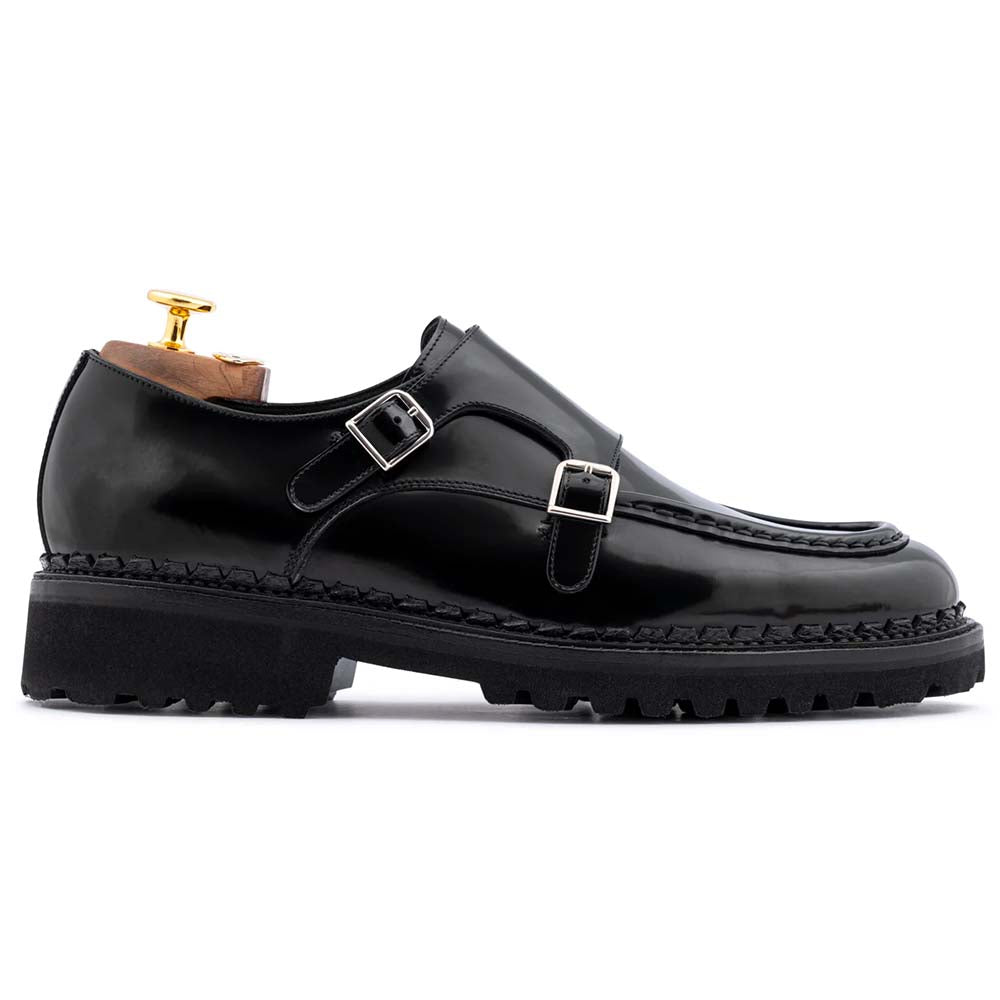 Harris Firenze 1913 Leather Double Monk Strap Black