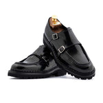 Harris Firenze 1913 Leather Double Monk Strap Black