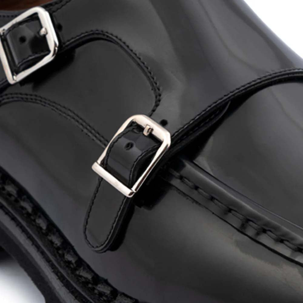 Harris Firenze 1913 Leather Double Monk Strap Black