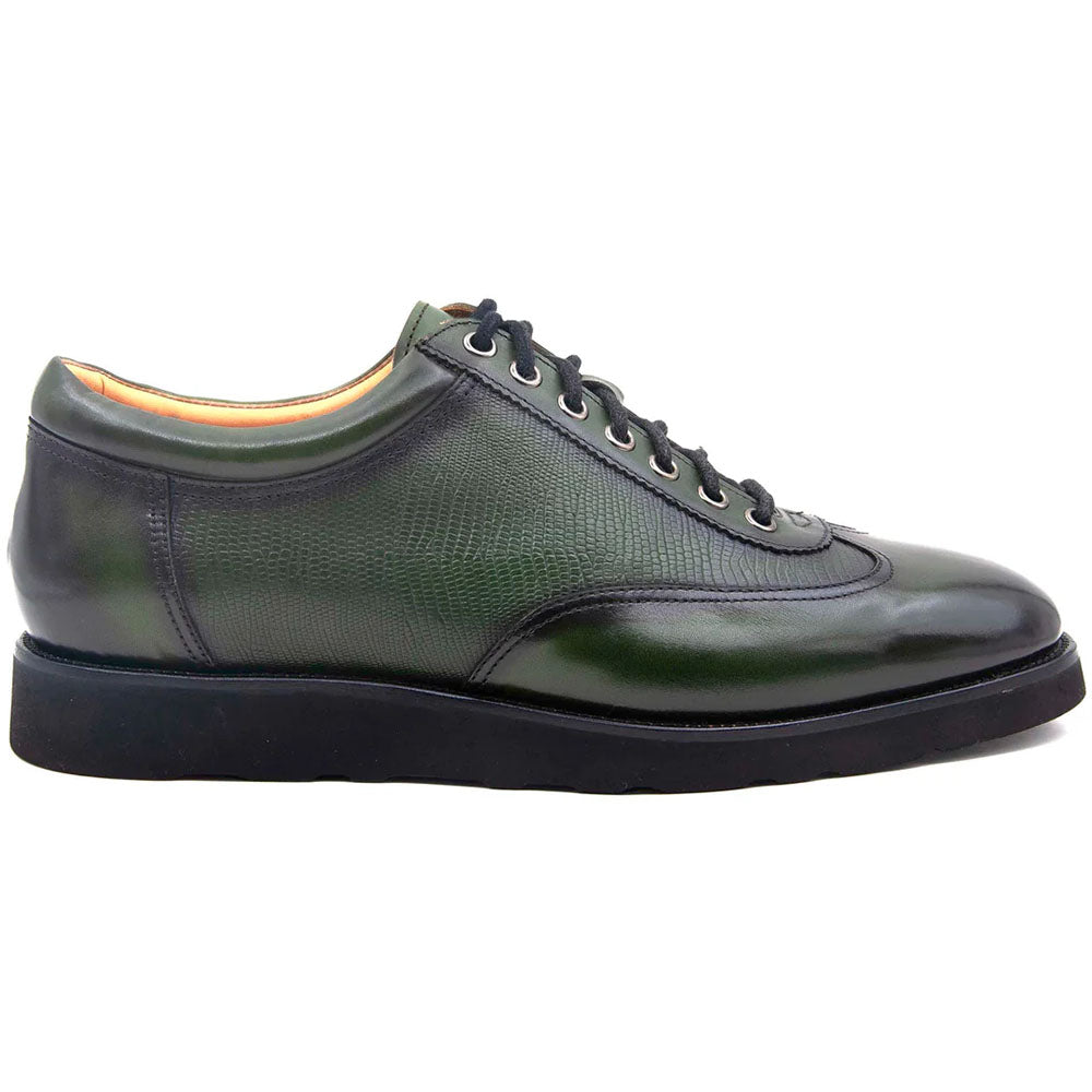 Ugo Vasare Aaron Lizard Print Sneakers Green