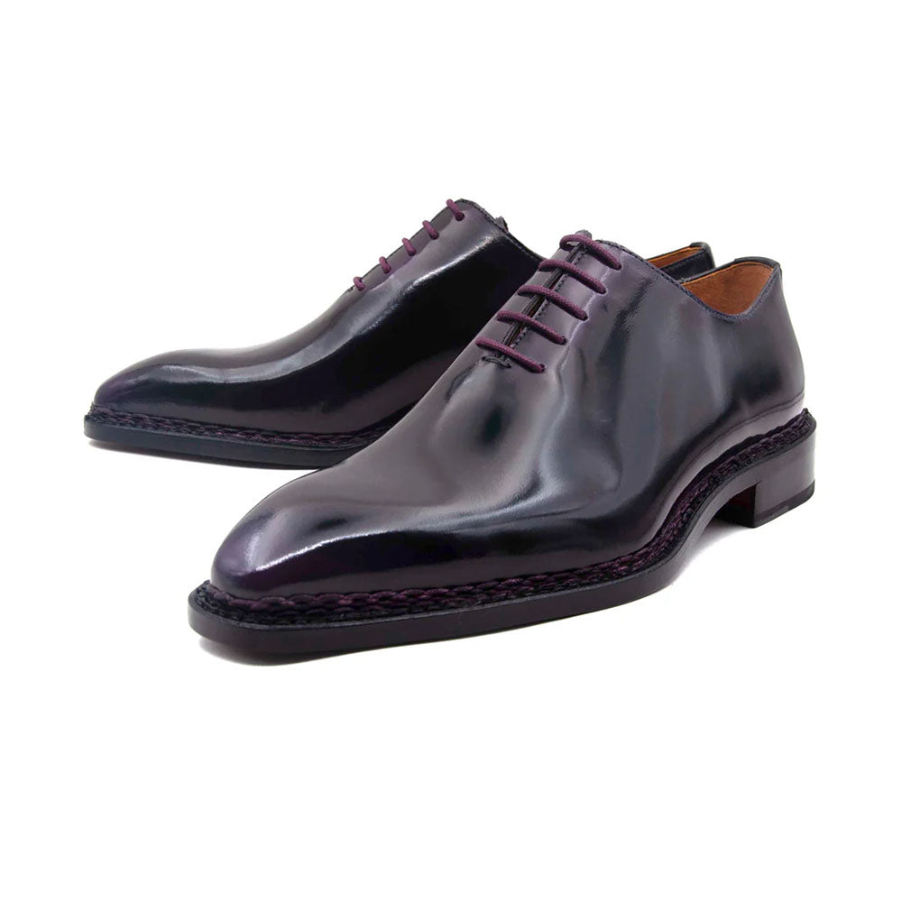 Ugo Vasare Jason Patent Leather Oxfords Purple
