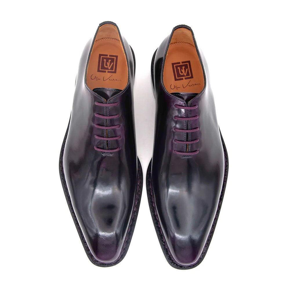 Ugo Vasare Jason Patent Leather Oxfords Purple