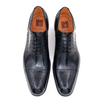 Ugo Vasare Gaelic Cap Toe Derby Black