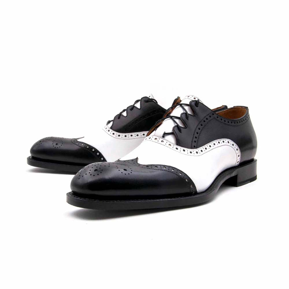 Ugo Vasare Stephen Oxford Wingtip Shoe Black / White