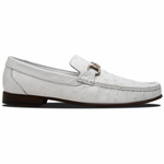 Calzoleria Toscana 3238-M Ostrich Dress Slip-On White