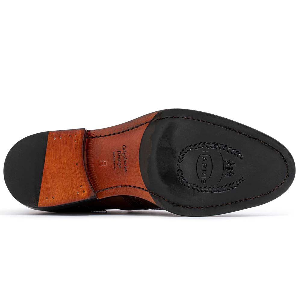 Harris Firenze 1913 Hand-Painted Leather Buckle Moccasin Brown