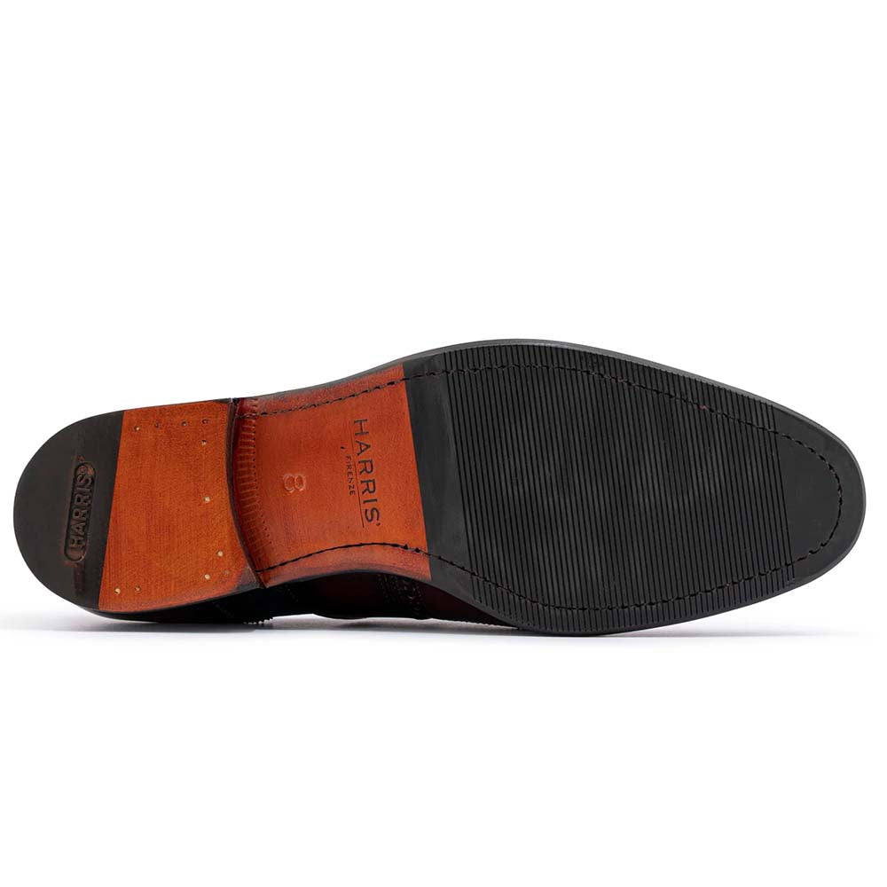 Harris Firenze 1913 Hand-Painted Leather Buckle Moccasin Bordeaux