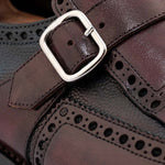 Harris Firenze 1913 Hand-Painted Leather Buckle Moccasin Bordeaux