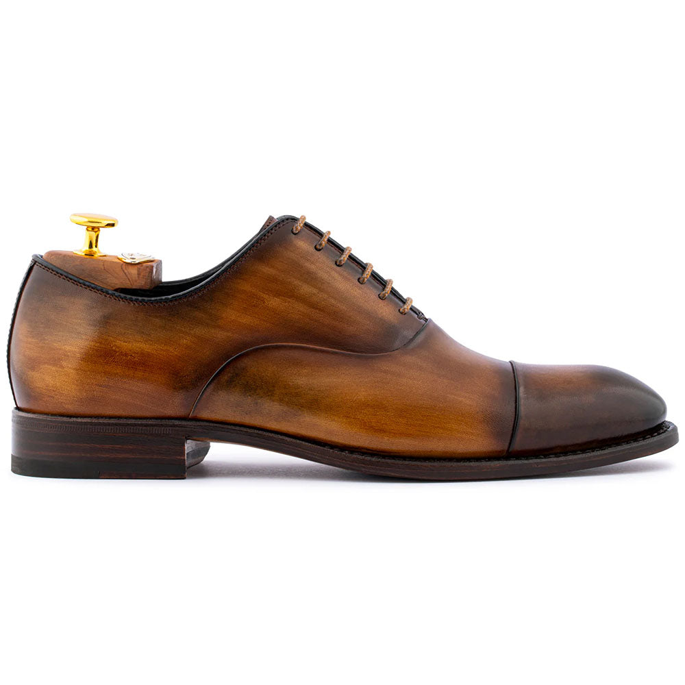 Harris Firenze 1913  Hand-Painted Leather Brogue Oxford Brown