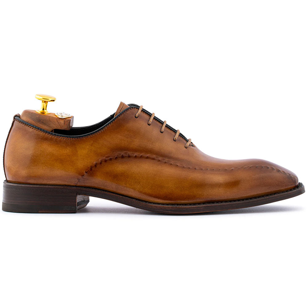 Harris Firenze 1913  Hand-Painted Leather Oxford Light Brown