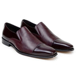 Belvedere Studio Andreo Deerskin & Nappa Loafers Burgundy