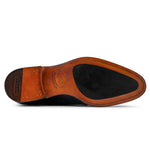 Harris Firenze 1913 Hand-Shaded Leather Double Monk Strap Petroleum