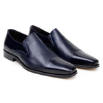 Belvedere Studio Andreo Deerskin & Nappa Loafers Navy