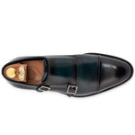 Harris Firenze 1913 Hand-Shaded Leather Double Monk Strap Petroleum