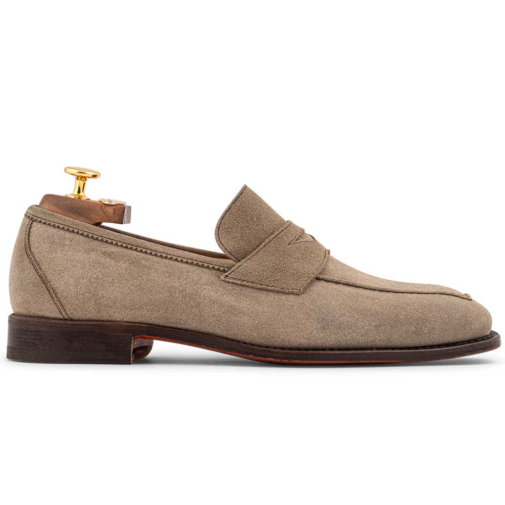 Harris Firenze 1913 Suede Penny Moccasin Beige