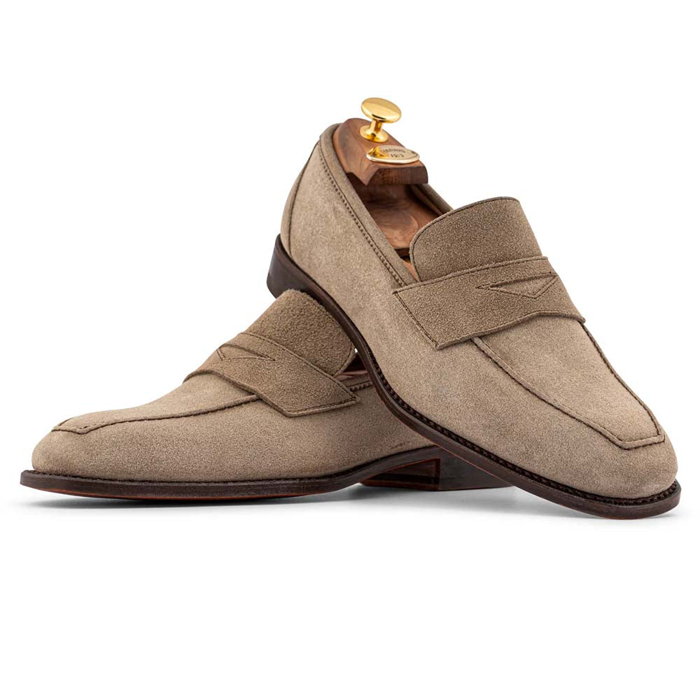 Harris Firenze 1913 Suede Penny Moccasin Beige