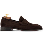 Harris Firenze 1913 Suede Penny Moccasin Dark Brown