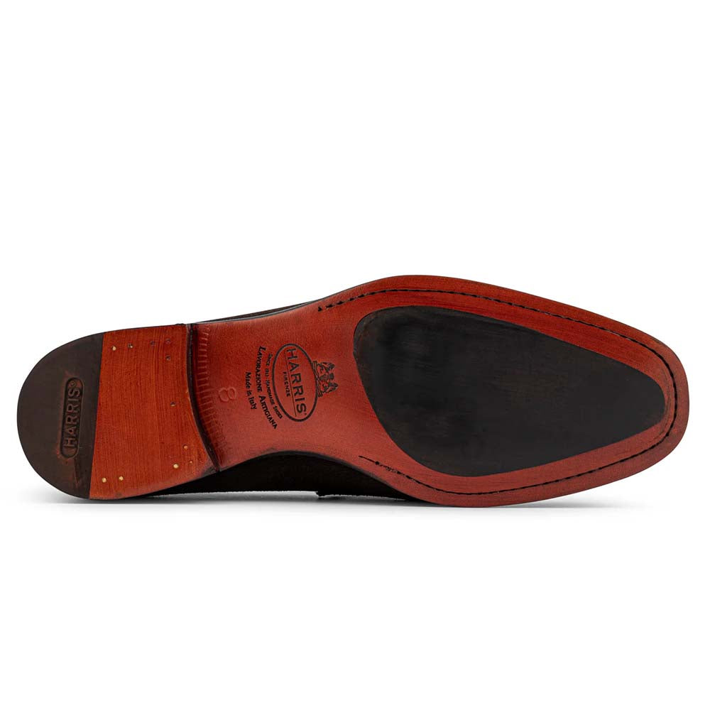 Harris Firenze 1913 Suede Penny Moccasin Dark Brown
