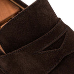 Harris Firenze 1913 Suede Penny Moccasin Dark Brown