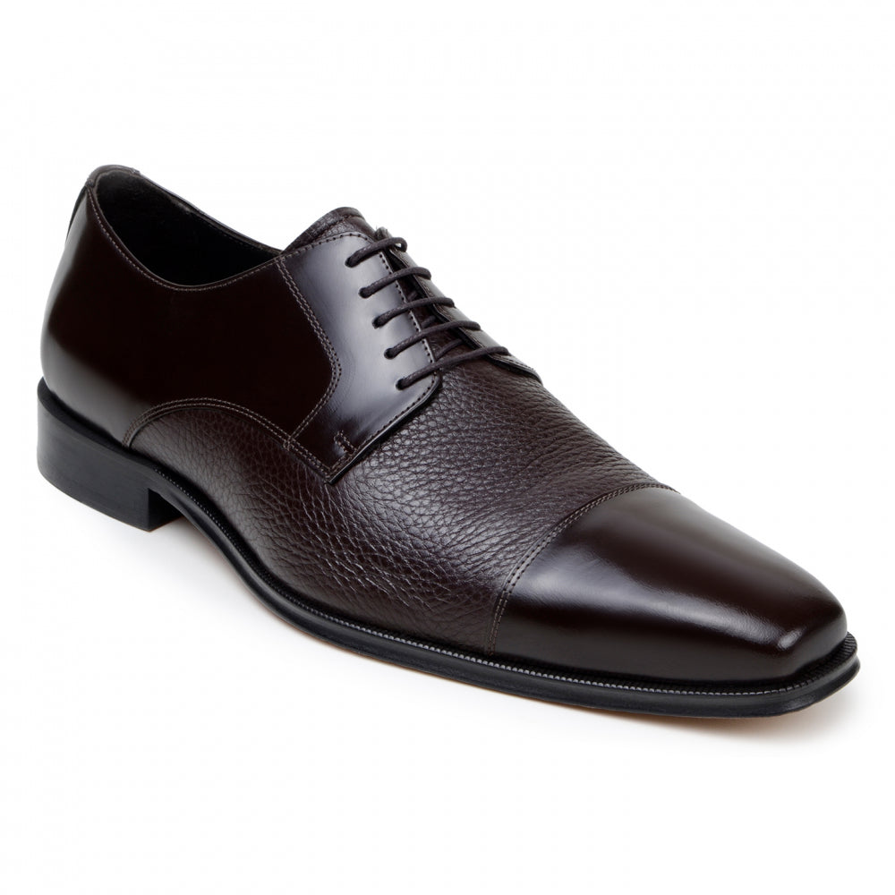 Belvedere Studio Alexander Deerskin & Nappa Derby Brown