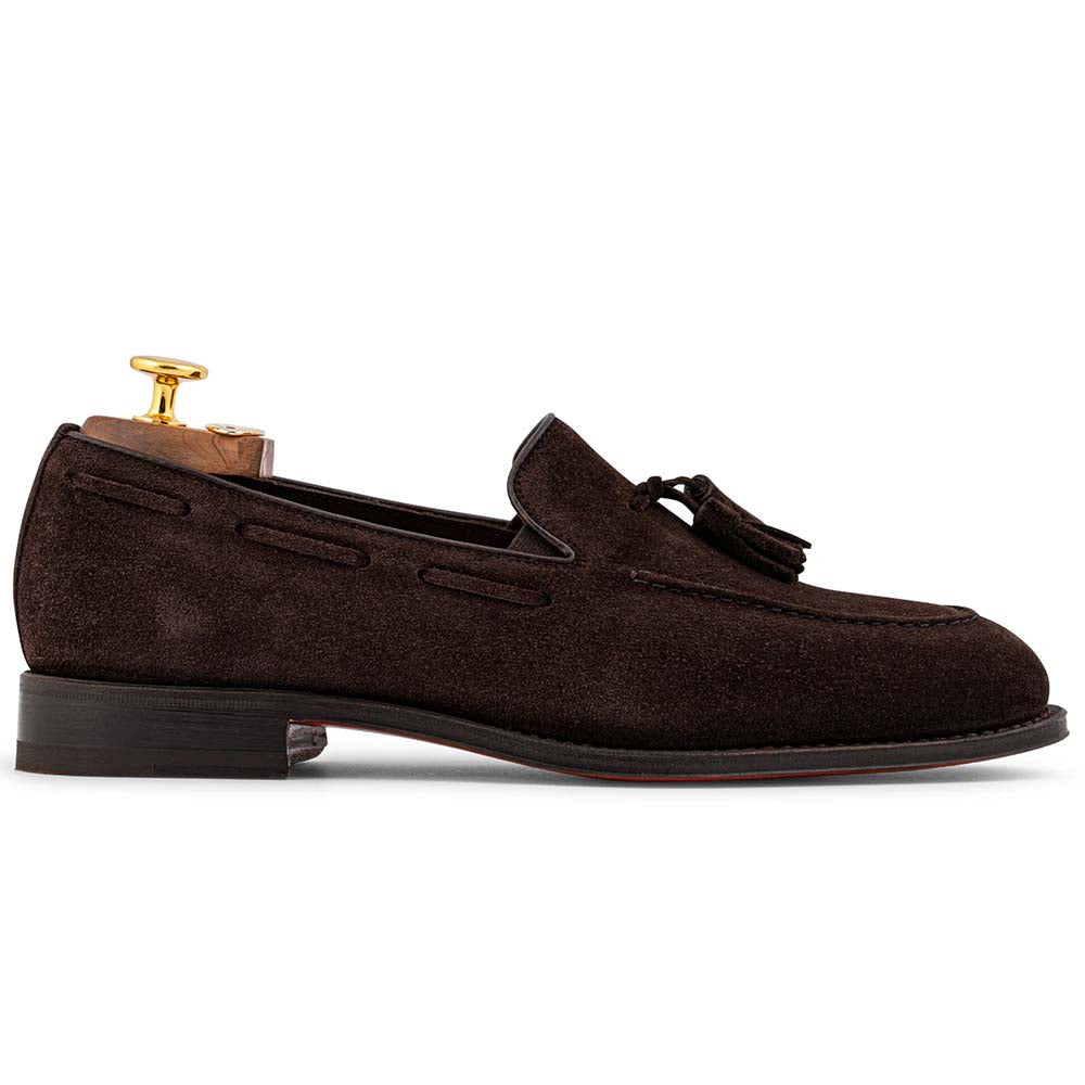 Harris Firenze 1913 Suede Moccasin Dark Brown